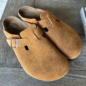 Birkenstock Boston - Mink Suede - Size 43 - Soft Footbed